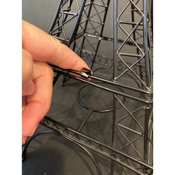 Black Metal Wire Eiffel Tower Votive Candle Holder Home Decor Item - Picture 5 of 10